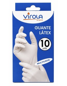 GUANTES DE LÁTEX TALLA M (caja 10 unidades) VIROLA