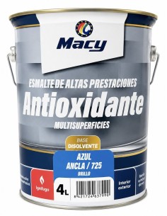ESMALTE ANTIOXIDANTE BRILLO AZUL ANCLA 725  4lt ALTAS PRESTACIONES (Macy)