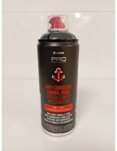 SPRAY ESMALTE ANTICORROSIVO GRIS ANTRACITA RAL 7016 400ml (Montana)