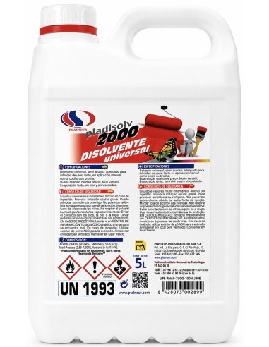DISOLVENTE UNIVERSAL2000  5L PLAINSUR