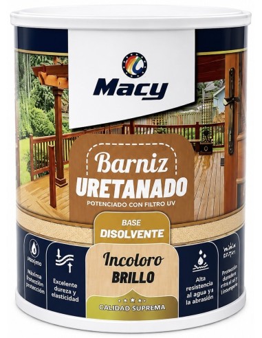 BARNIZ URETANADO INCOLORO BRILLO 375ml (Macy)