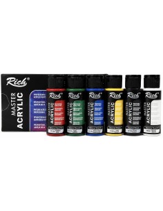 MASTERMIX ACRÍLICO 6 COLORES 60cc (Rich)