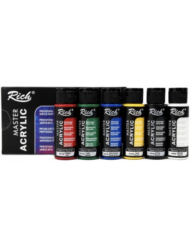 MASTERMIX ACRÍLICO 6 COLORES 60cc (Rich)
