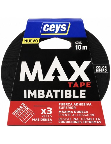 CINTA AMERICANA MAX 10mts NEGRA