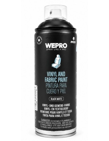 SPRAY VINILO PARA CUERO Y PIEL NEGRO MATE 400ml (Montana)