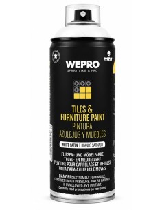 SPRAY PINTURA AZULEJOS Y MUEBLES SATINADO BLANCO 400ml (MTN)