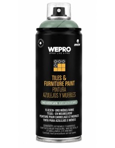 SPRAY PINTURA AZULEJOS Y MUEBLES SATINADO VERDE SALVIA 400ml (MTN)