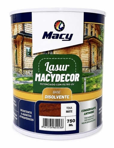 MACYDECOR LASUR AL DISOLVENTE MATE TEKA 750 ml (Macy)