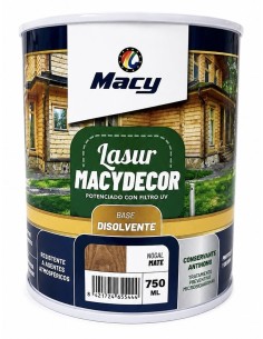 MACYDECOR LASUR AL DISOLVENTE MATE NOGAL 750 ml (Macy)