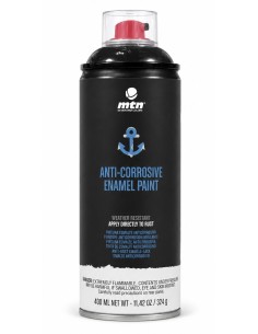 SPRAY ESMALTE ANTICORROSIVO NEGRO BRILLO 400ml (Montana)