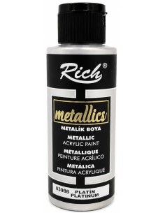 PINTURA ACRÍLICA METALLICS PLATINUM 03988 120ml (Rich)