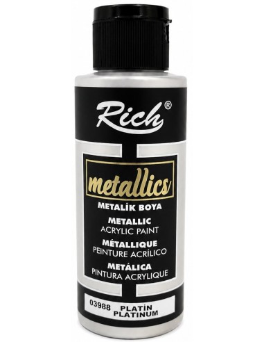 PINTURA ACRÍLICA METALLICS PLATINUM 03988 120ml (Rich)