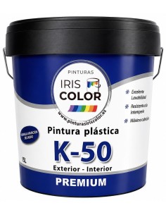 PINTURA PLÁSTICA MATE BLANCA K-50 4lt (Iris Color)