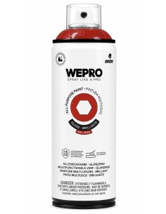 SPRAY WEPRO BASE DISOLVENTE RAL 3020 ROJO SCARLET 400ml