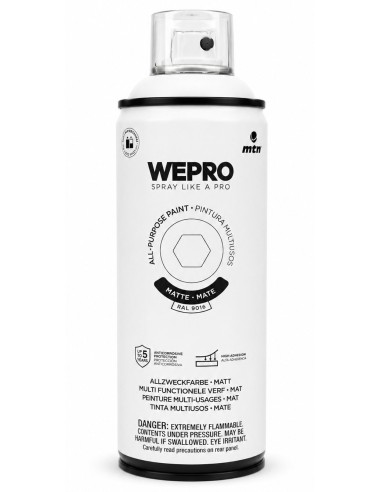 SPRAY WEPRO BASE DISOLVENTE RAL 9016 MATE BLANCO IGLÚ 400ml