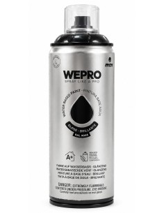 SPRAY WEPRO BASE AGUA BRILLO NEGRO COSMOS 400ml