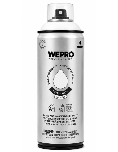 SPRAY WEPRO BASE AGUA MATE BLANCO IGLÚ RAL 9016 400ml