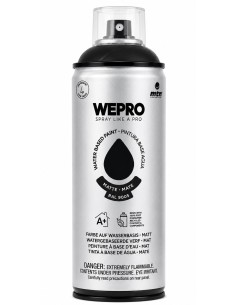 SPRAY WEPRO BASE AGUA MATE NEGRO RAL 9005 400ml