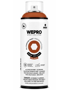 SPRAY WEPRO BASE DISOLVENTE RAL 8023 MARRÓN CUERO  400ml