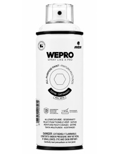 SPRAY WEPRO BASE DISOLVENTE RAL 9010 SATINADO BLANCO ESTELAR 400ml