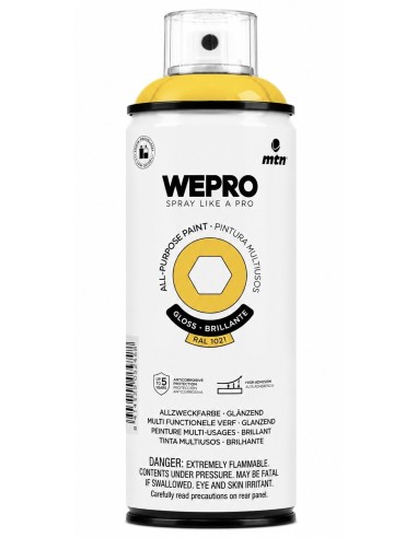 SPRAY WEPRO BASE DISOLVENTE RAL 1021 AMARILLO SAMBA 400ml