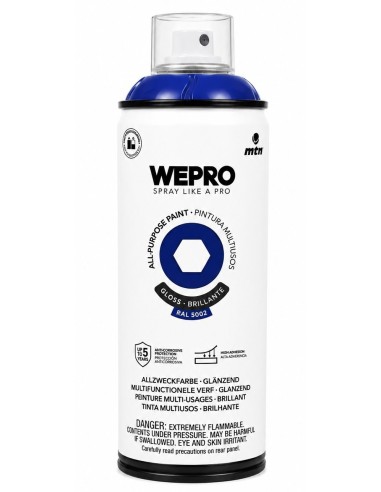 SPRAY WEPRO BASE DISOLVENTE RAL 5002 AZUL VELVET 400ml