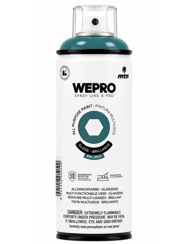 SPRAY WEPRO BASE DISOLVENTE RAL 5021 AZUL ATLANTIS 400ml