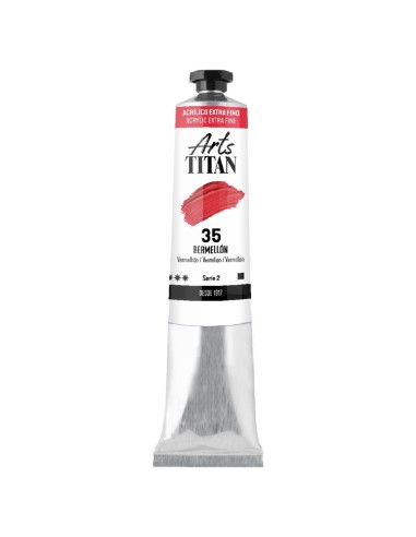 ACRÍLICO EXTRA FINO BERMELLÓN nº35 60ml Arts Titán (oferta)