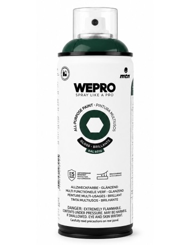 SPRAY WEPRO BASE DISOLVENTE RAL 6016 VERDE SUAVAGE  400ml