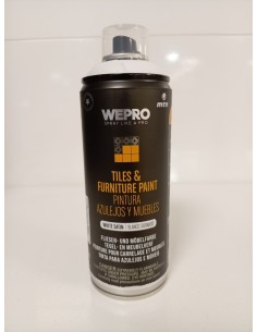 SPRAY PINTURA AZULEJOS Y MUEBLES SATINADO BLANCO 400ml (MTN)