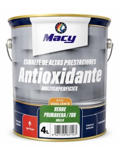 ESMALTE ANTIOXIDANTE BRILLO VERDE PRIMAVERA 708  4lt ALTAS PRESTACIONES (Macy)
