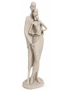 PAREJA AFRICANOS RESINA 55cm
