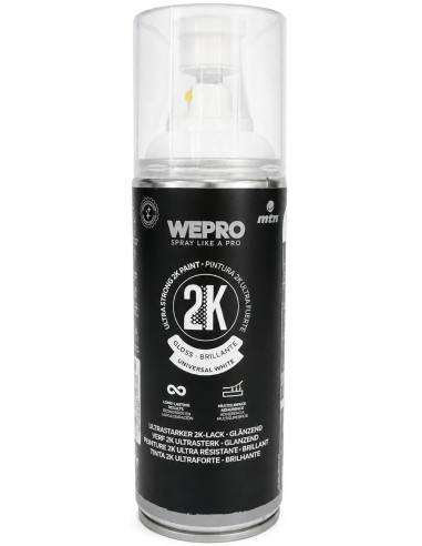 SPRAY 2K BRILLO BLANCO RAL 9010 400ml MONTANA