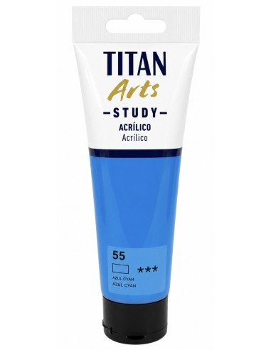 ACRÍLICO STUDY AZUL CYÁN Nº55 120ml (Titán Arts)