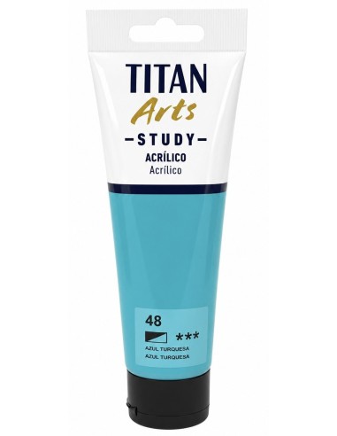 ACRÍLICO STUDY AZUL TURQUESA Nº48 120ml (Titán Arts)