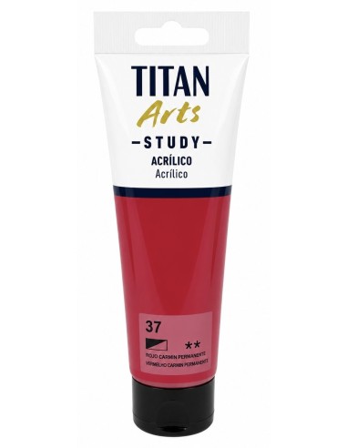 ACRÍLICO STUDY ROJO CARMÍN PERMANENTE Nº37  120ml