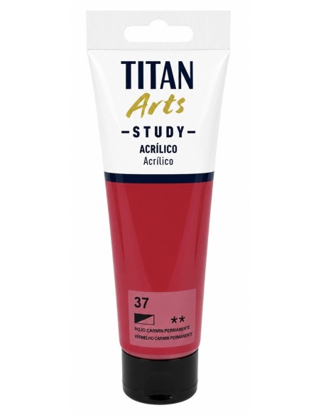 ACRÍLICO STUDY ROJO CARMÍN PERMANENTE Nº37  120ml