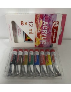 CAJA ACRÍLICOS 12 x 8 ml Talens ref.9021708M
