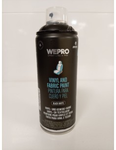 SPRAY VINILO PARA CUERO Y PIEL NEGRO MATE 400ml (Montana)