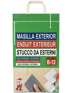 B-12 MASILLA EXTERIOR EN POLVO BLANCA  5kg Baixens
