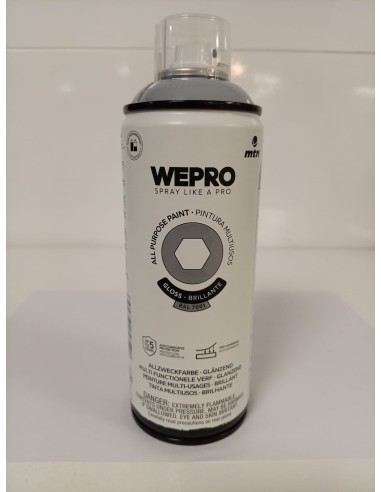SPRAY WEPRO BASE DISOLVENTE RAL 7001 GRIS MÁNCHESTER  400ml