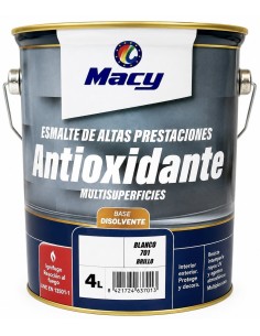 ESMALTE ANTIOXIDANTE BRILLO BLANCO 701  4lt ALTAS PRESTACIONES (Macy)
