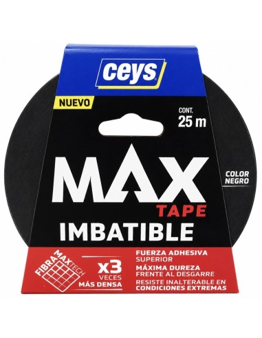CINTA AMERICANA MAX 25mts NEGRA