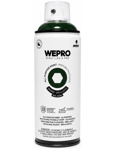 SPRAY WEPRO BASE DISOLVENTE RAL 6005 VERDE HOBBIT 400ml