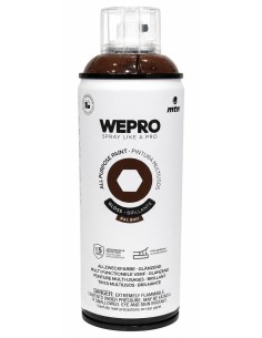 SPRAY WEPRO BASE DISOLVENTE RAL 8011 MARRÓN JAZZ  400ml