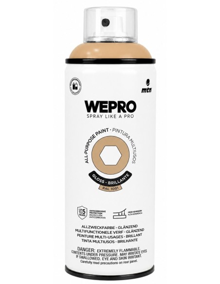 SPRAY WEPRO BASE DISOLVENTE RAL 1001 AMARILLO PANCAKE 400ml