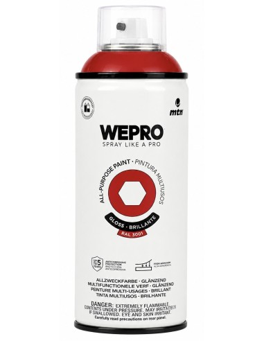 SPRAY WEPRO BASE DISOLVENTE RAL 3001 ROJO SEXY 400ml