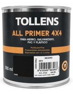 ALL PRIMER 4X4 NEGRO 500ml (Revetón)