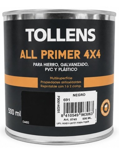 ALL PRIMER 4X4 NEGRO 500ml (Revetón)