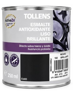 ESMALTE ANTIOXIDANTE LISO BRILLO NEGRO 250ml (Revetón)